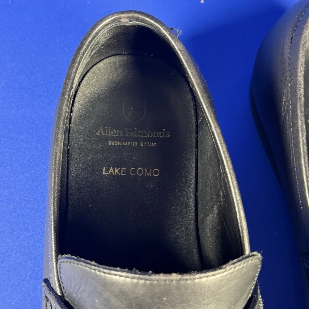 Allen Edmonds Lake Como Penny Loafers Shoes Men's 10 Italy Made Leather Slip On